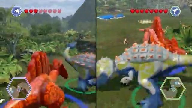 Lego Jurassic World - HYBRIDS BATTLE! ( Free Roam GamePlay ) смотреть онлайн
