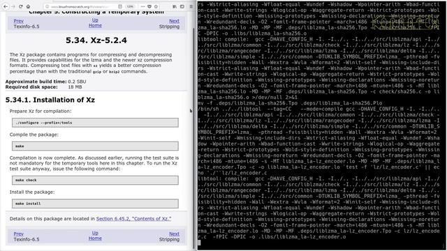 LFS on an Intel i486 Episode 59 - 5.34. Xz-5.2.4 смотреть онлайн