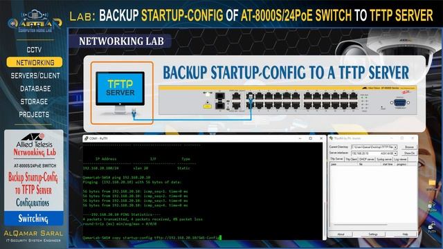 Switching Lab - BACKUP STARTUP-CONFIG OF AT-8000S SWITCH TO TFTP SERVER смотреть онлайн