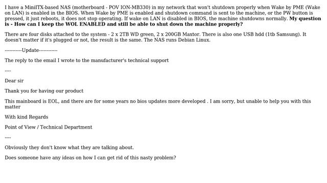 MiniITX-based NAS can't shutdown properly when Wake-on-Lan is enabled in BIOS смотреть онлайн
