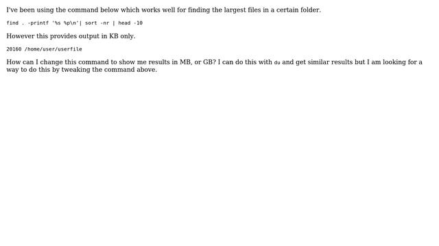 Unix & Linux: Using find to find largest files смотреть онлайн
