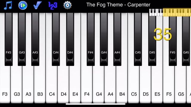 The Fog Theme - Carpenter - How to Play Piano Melody смотреть онлайн