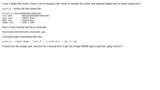 Unix & Linux: How to rename all files and add image size to file name? смотреть онлайн