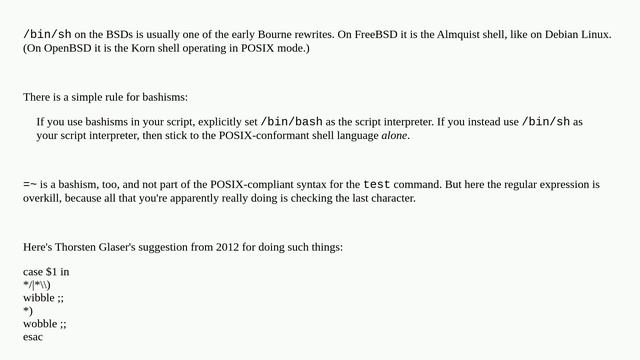 Unix: Double square brackets for FreeBSD смотреть онлайн