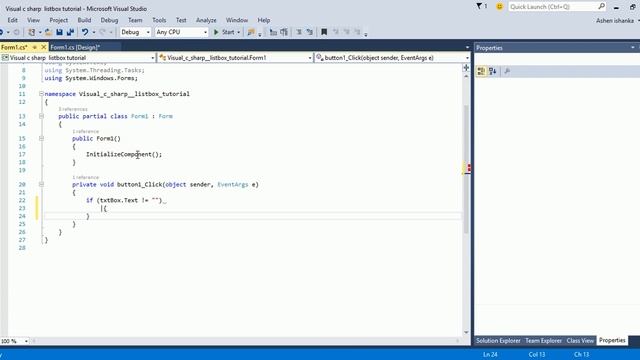 Visual C# listbox tutorial смотреть онлайн