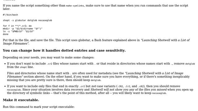 I want shotwell to open all .cr2 files in a folder and all its subfolders, what command line do... смотреть онлайн