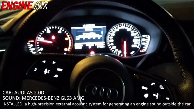 Individual ENGINEVOX active sound system is installed on Audi A5 2.0 TDI / Mercedes AMG sound / rev смотреть онлайн