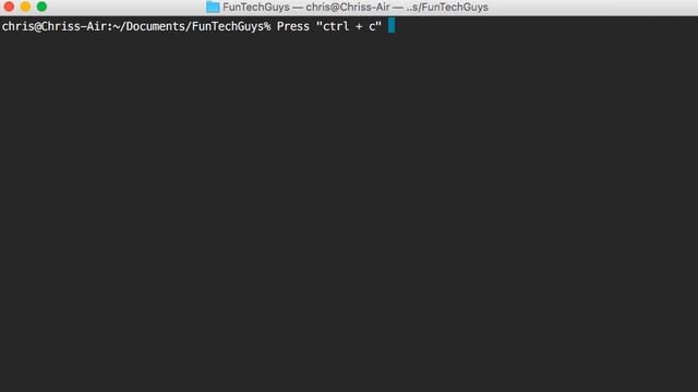 Linux Basics: Stop a command whilst it's running смотреть онлайн