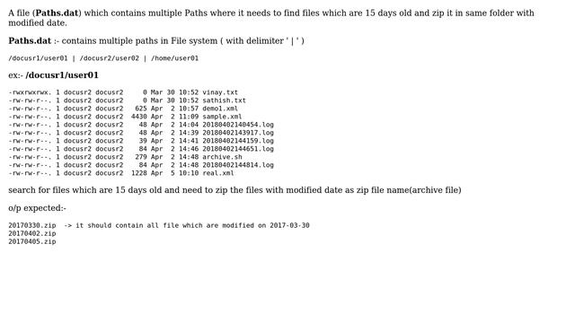 Unix & Linux: Want to Zip files based on modified date (2 Solutions!!) смотреть онлайн