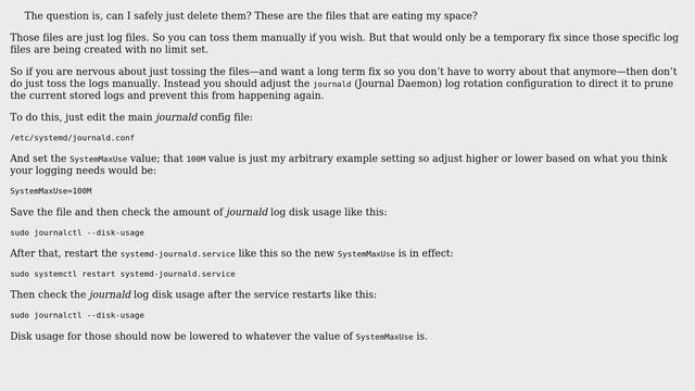 Is it safe to remove ".journal" files in CentOS? (2 Solutions!!) смотреть онлайн