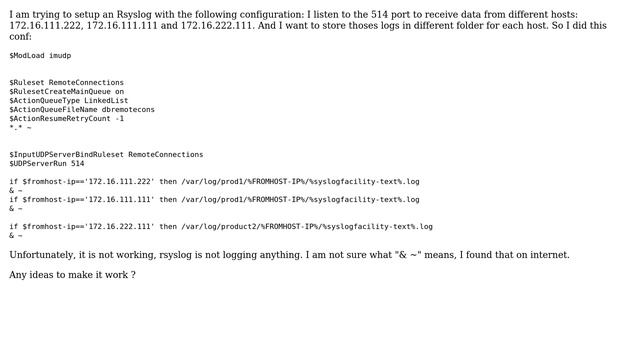 Rsyslog: how to separate incoming logs with IP addresses (2 Solutions!!) смотреть онлайн