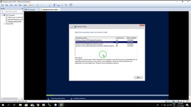 How to Install Windows Server 2016 in VMware Virtual machine смотреть онлайн