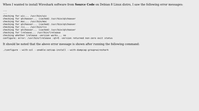 "-qt=5 -version returned non-zero exit status" error when installing Wireshark смотреть онлайн