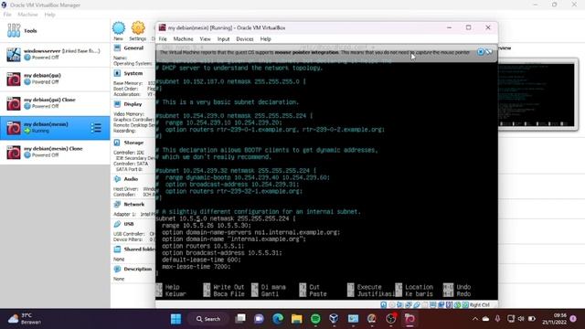 INSTALASI DAN KONFIGURASI DHCP SERVER PADA DEBIAN 10 (virtual box) смотреть онлайн
