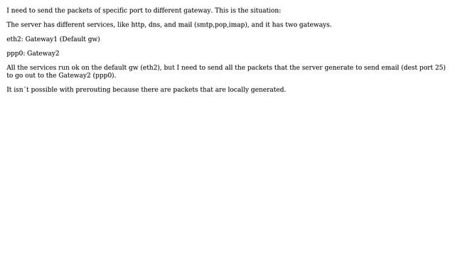 Unix & Linux: Route Locally generated packets to different gateway смотреть онлайн