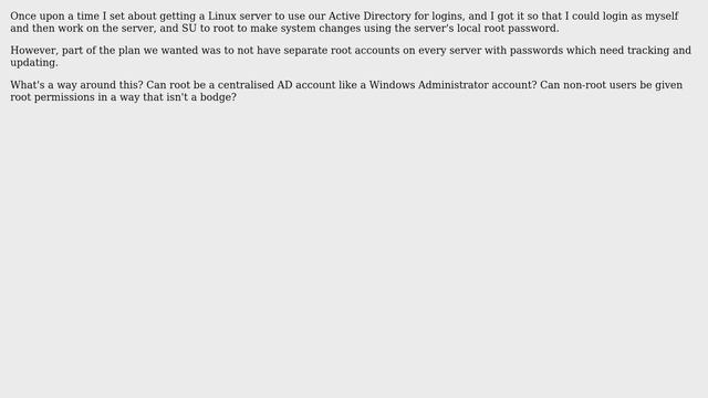 DevOps & SysAdmins: Linux with AD user accounts - what about root? (2 Solutions!!) смотреть онлайн