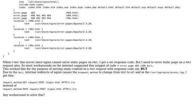 nginx $request_method gets changed from POST to GET before logging due to internal redirects смотреть онлайн