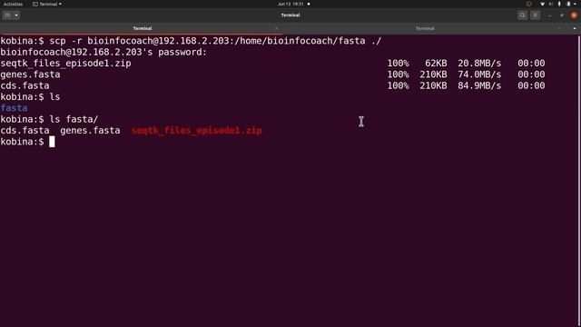 Linux for Bioinformatics | SCP Tutorial for Transferring Files from remote servers to a linux PC смотреть онлайн