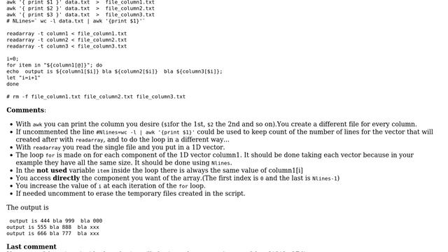 bash: Use columns separate in an array (3 Solutions!!) смотреть онлайн