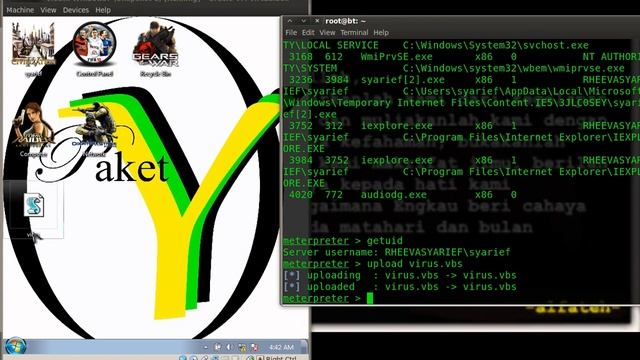 Hacking Metasploit Windows7 dengan Backtrack5 Backdoor by Syarief смотреть онлайн