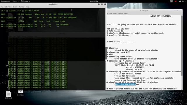 Wifi Hacking with kali linux WEP/WPA/WPA2 смотреть онлайн