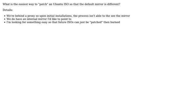 DevOps & SysAdmins: Easiest way to change default mirror of an Ubuntu ISO смотреть онлайн