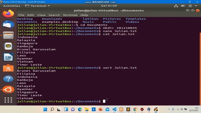 Pembuatan file.txt Ubuntu - UTS смотреть онлайн