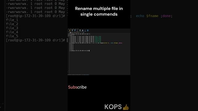 Rename multiple file in single commends #linuxcommands #linux смотреть онлайн
