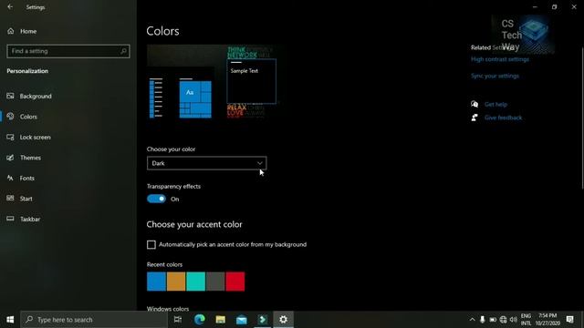how to on dark mode in windows 10_CS TECH WAY смотреть онлайн