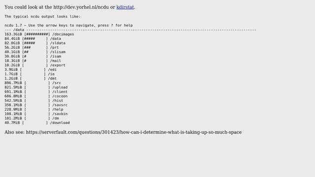 Unix & Linux: Console utility to know how disk space is distributed? (4 Solutions!!) смотреть онлайн