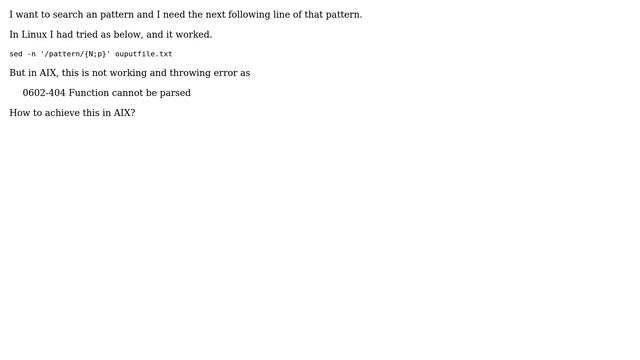 How to work with multiple sed commands in aix? смотреть онлайн