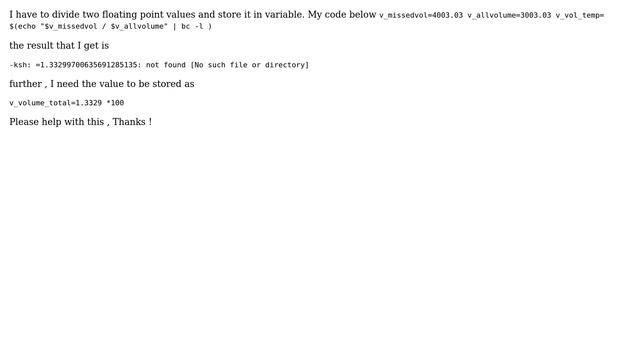 Unix/linux shell scripting floating point division (2 Solutions!!) смотреть онлайн
