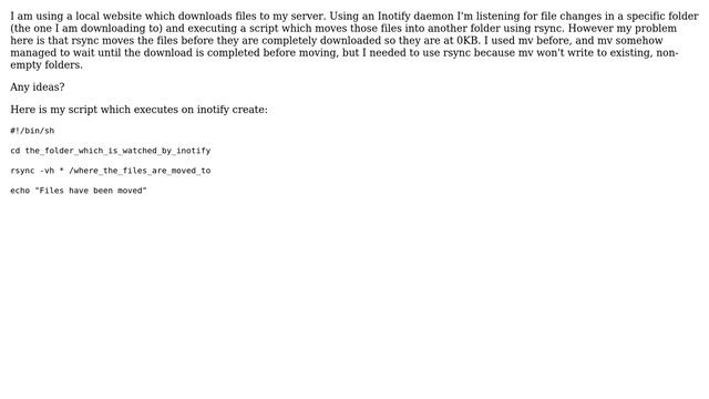 Inotify & Rsync - Don't move files before download is completed (2 Solutions!!) смотреть онлайн