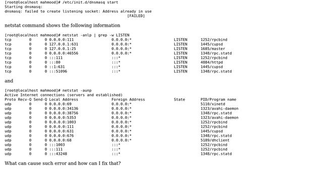 DevOps & SysAdmins: dnsmasq: failed to create listening socket: Address already in use смотреть онлайн