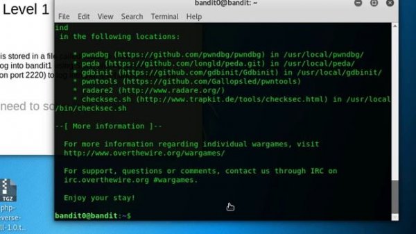 [Kali Linux] CTF Bandit : Level 0 → Level 1  [Over the wire]