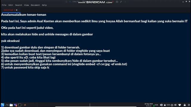 Cara Hide dan Unhide Pesan di dalam Gambar - Kali Linux #1 | INDONESIA смотреть онлайн