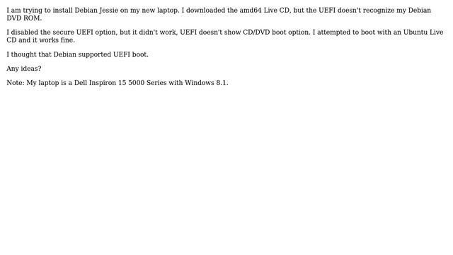 Unix & Linux: Debian 8 UEFI support смотреть онлайн
