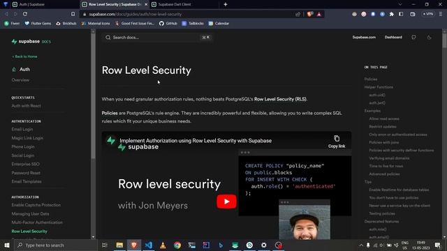 02: Creating SupabaseDB and configuring Policies смотреть онлайн