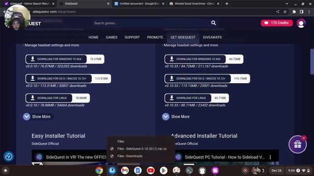 how to get sidequest on a chromebook смотреть онлайн