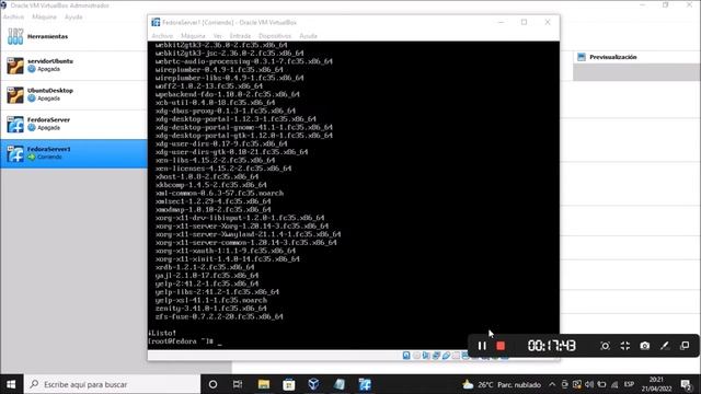 Instalar FEDORA 35 (EDICIÓN SERVER) con su Entorno Gráfico en VirtualBox смотреть онлайн