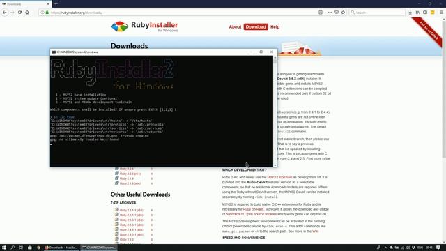 Install Ruby on Windows 10 смотреть онлайн