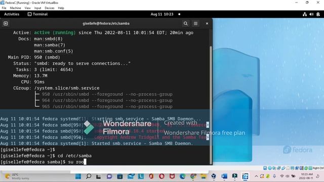 Configuration file for a new samba user смотреть онлайн