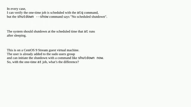 Unix: Can't shutdown Linux guest OS with at command смотреть онлайн