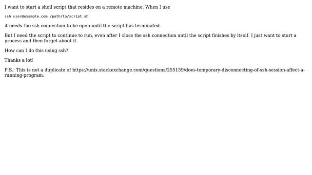 Unix & Linux: How can I start a remote process on a remote machine via ssh? смотреть онлайн