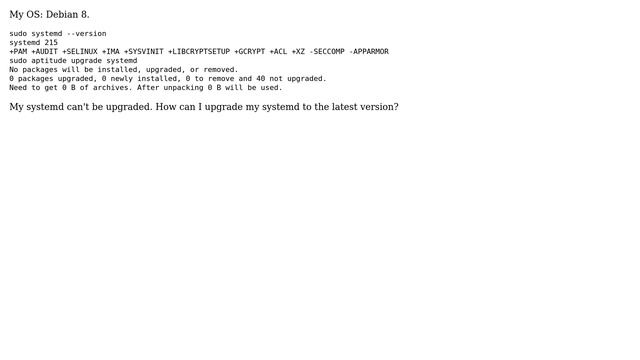 Unix & Linux: How to upgrade my systemd to latest version? смотреть онлайн