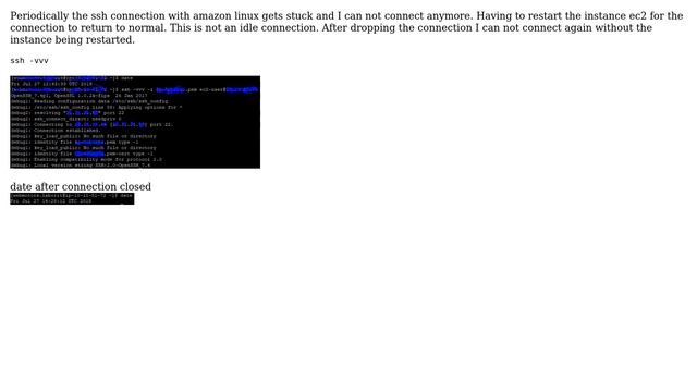 Sudden ssh connection loss on Amazon Linux смотреть онлайн