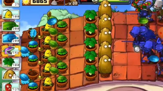 Plant vs zombie Survifal Roof Part 2 смотреть онлайн