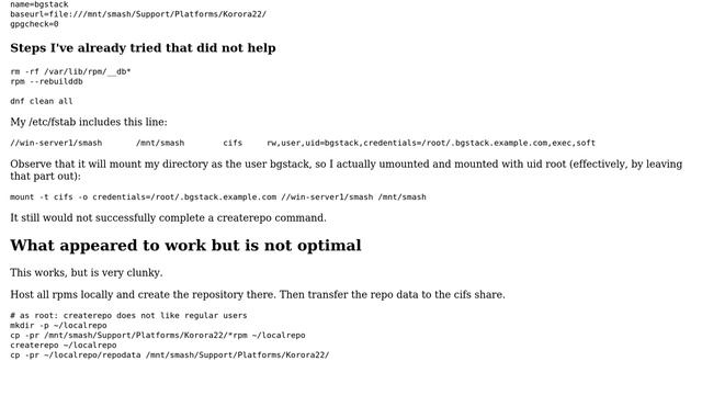 Yum repo on cifs mount смотреть онлайн