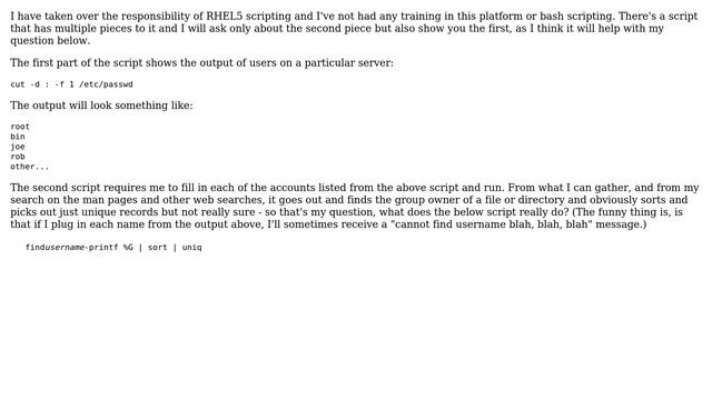 I do not understand -printf script смотреть онлайн