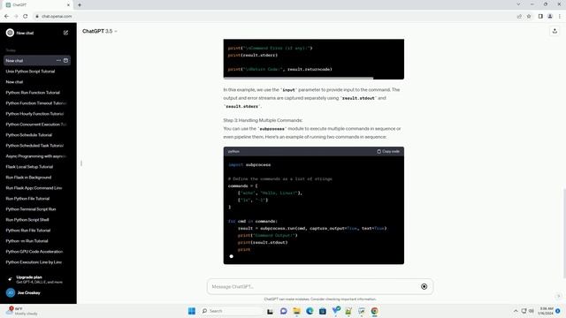 python script execute linux command смотреть онлайн